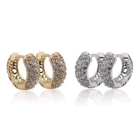 - ON SALE - OB Youthful Collection - Petite Diamond Pave Platinum or 18K Yellow Gold Filigree Hoop Earrings Get Them Both - Discou