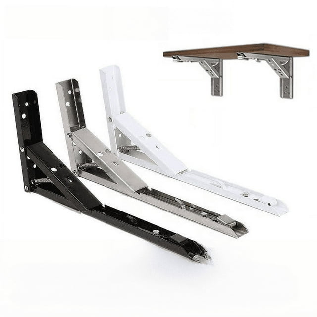 Soporte de partición de soporte de triángulo plegable de acero inoxidable con resorte Estante de pared Estante de horno microondas para colgar en la pared Soporte de carga