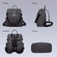 thumbnail image 2 of Kit Mochila Moda Casual Bolso Casual Para Mujer, 2 Piezas Negro, 2 of 5