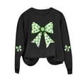thumbnail image 4 of Craaazy Women's St Patricks Day Clothes Long Sleeved Round Neck Fashion St Patricks Print Tops Gifts, 4 of 4