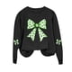 thumbnail image 4 of RKSTN St Patrick's Day Sweatshirt for Women Oversized Crewneck St Paddy's Day Irish Luckys Shamrocks Graphic Print Sweatshirts Top Womens Casual Plus Size Round Neck Loose Long Sleeve T Shirts, 4 of 5