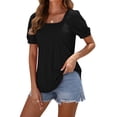 thumbnail image 5 of OutfitShow Summer Square Neck Tops for Women Puff Short Sleeve Shirts Dressy Casual Tunic Blouses, 5 of 8