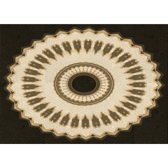 Ahgly Company Machine Washable Indoor Rectangle Transitional Chocolate Brown Area Rugs, 3' x 5'