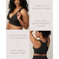 thumbnail image 3 of Kindred Bravely French Terry Nursing Bra for Breastfeeding and Sleep, Racerback Crossover, Soft and Stretchy Maternity Bra (Black, Large Busty), 3 of 6