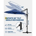 thumbnail image 4 of Kselythan 10FT Outdoor Cantilever Umbrella Patio Umbrella with Base ncluded Market Offset Umbrella Sun Shade Windproof with 360-Degree Rotation for Patio Garden Deck Pool, 4 of 7