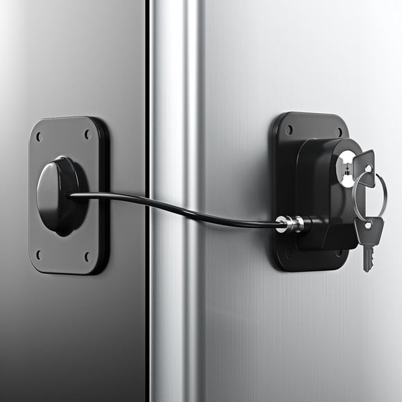 Cerradura para refrigerador RORMGO, 2 paquetes con protección de alambre de silicona