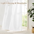 thumbnail image 6 of StangH Non-See-Through White Privacy Sheer Curtains 96 inches Long - 2 Panels Set Light & Privacy Balance Drapes With Grommet Design for Office/Baby Room/Office/Home Decor, W52 x L96, 6 of 8