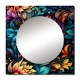 thumbnail image 2 of Designart "Exotic Weave III" 0 Multicolor Large Square Mirror - Square Bedroom Mirror Printed Wall Decor - Glam Square Printed Wall Mirror Art, 2 of 5