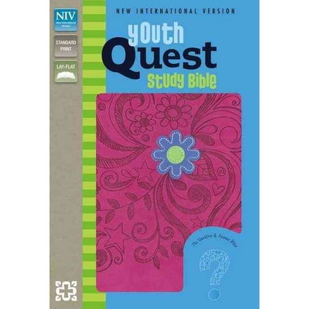 Youth Quest Study Bible: New International Version Raspberry / Ocean Blue Italian Duo-Tone