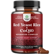 Natures Craft Red Yeast Rice with CoQ10 Supplement for Immunity and Heart Health, 240 Capsules