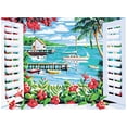 thumbnail image 1 of 16 x 20 Inch DIY Oil Painting on Canvas Paint by Number Kit Beautiful Flower Pattern for Adults Kids Beginner Craft Home Wall Decor Gift Frameless,Type 2, 1 of 8