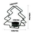 thumbnail image 3 of Christmas Tree Candle Holder Black Iron Metal Holiday Tealight Candle Stand Table Decoration Home Decor Gift, 3 of 7