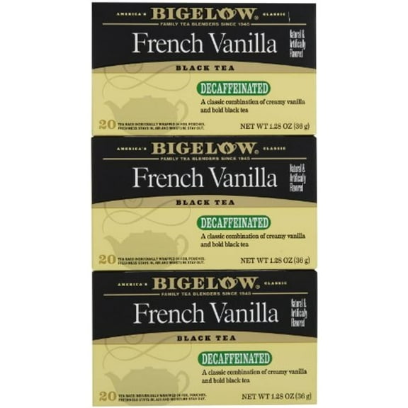 Bigelow Decaf French Vanilla Tea Bags - 20 Ct - 3 Pk