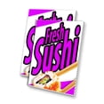 thumbnail image 1 of Fresh Sushi (24" X 36") 4mm Corrugated Plastic Panel, Graphics Applied To 1 Side (Pk of 2), 1 of 4