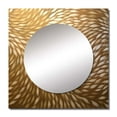 thumbnail image 2 of Designart "Fragile Contemporary Golden Wave Design" Abstract Shapes Yellow Large Square Mirror - Square Bedroom Mirror Printed Wall Decor - Transitional Square Printed Wall Mirror Art, 2 of 5