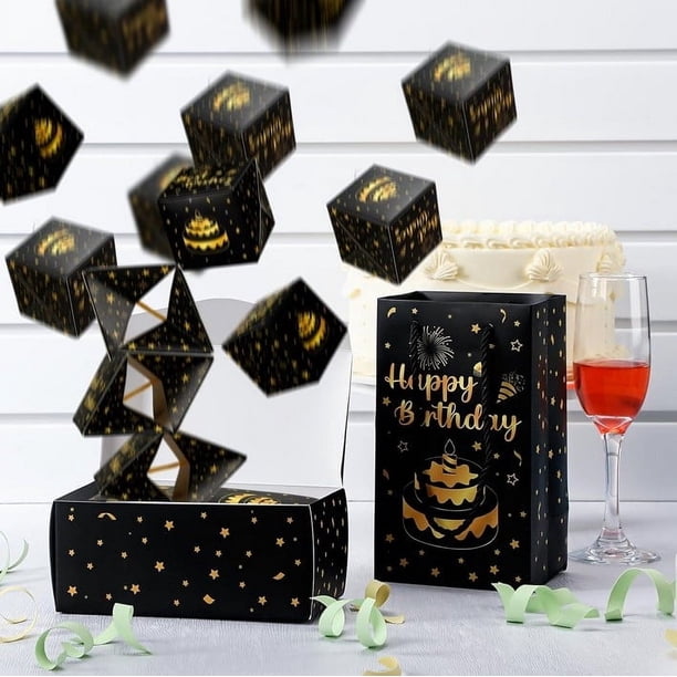 Cajas de regalo sorpresa, Feliz Navidad, Explosión de dinero, Caja de regalo plegable emergente que rebota, Dinero, Año Nuevo, Juego de Navidad