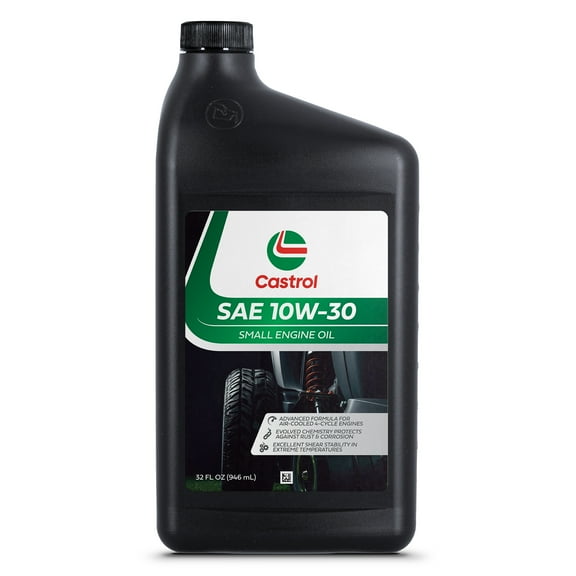 Castrol SAE 10W-30 Small Engine Oil For 4-Cycle Engines – Protects Against Rust & Corrosion – Suitable for Lawn Mowers and Outdoor Power Equipment – 32oz 