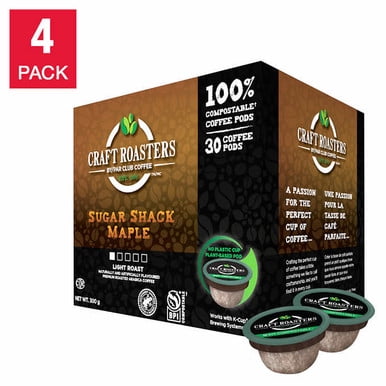 Craft Roasters Sugar Shack Maple Flavour 100% Compostable Pods, 120-count
