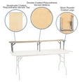 thumbnail image 4 of Flash Furniture Amara 72" x 12" x 12" Birchwood Bar Top Riser with Folding Silver Legs, 4 of 11