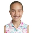 thumbnail image 5 of Birdie Bound Girls Hibiscus Tropical Sleeveless Polo Dress, Sizes XS-XL, 5 of 5