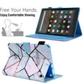thumbnail image 3 of Dteck Case for All-New Amazon Kindle Fire 7 Tablet 12th Generation (2022 Release),Magnetic Leather Pattern Card Slots Wallet Smart Case Shockrpoof Rubber Kickstand Cover,Marble Blocks, 3 of 5