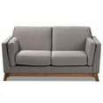 thumbnail image 3 of Maddie Home Tres Bon Mid Century Modern Fabric Loveseat in Gray, 3 of 9