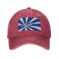 thumbnail image 1 of DouZhe Adjustable Washed Cotton Baseball Cap - Retro Game Controller Prints Vintage Dad Hat Unisex Sports Caps (Red), 1 of 6