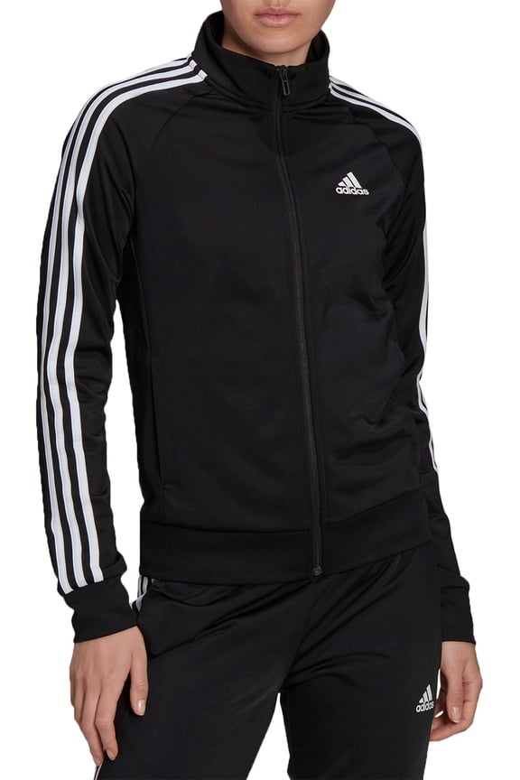 adidas Women's Primegreen Essentials Warm-Up Slim 3-Stripes Track Top (Ink, S)