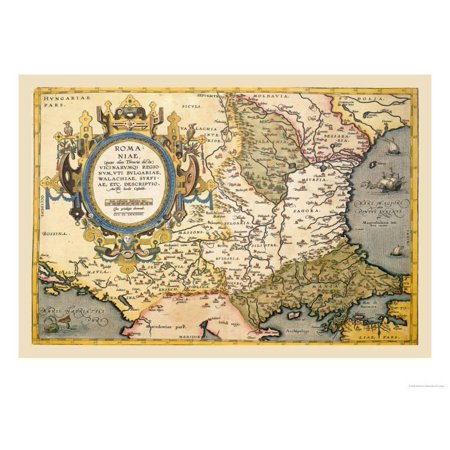 Abraham Ortelius Map - Map of the Balkans Print Wall Art By Abraham Ortelius