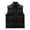 Black, variant on MuZeFu Vest for Men Winter Men Stand Collar Solid Drawstring Pocket Zipper Sleeveless Warm Jacket Waistcoat