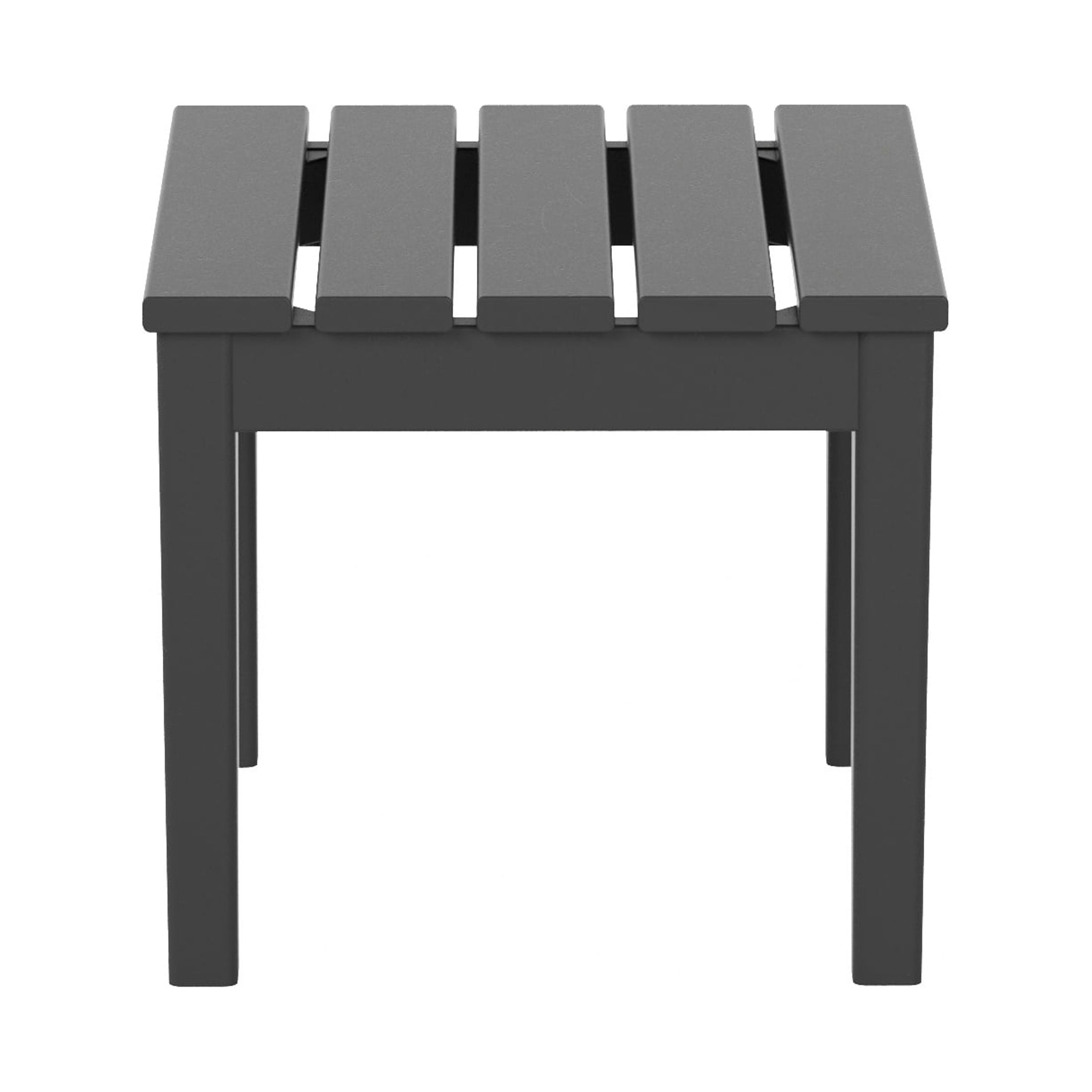WestinTrends Ashore Oversized Outdoor Side Table, 18 Inch All Weather Poly Lumber Adirondack Patio Side Table Square End Table, Gray