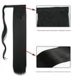 thumbnail image 4 of LEHOZIHEQ Straight Ponytail Extension, 26 Inch Long Straight Wrap Around Ponytail for Women Clip in Ponytail Hair Extensions Synthetic Brown Hair Pony Tails Hairpieces Daily, 4 of 5