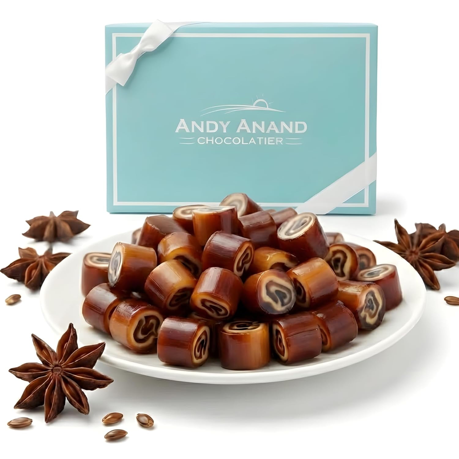 Andy Anand Sugar-Free Aniseed Rock Hard Candy 25 Count European Copper-Kettle Boiled Gluten-Free Aspartame-Free Candy