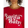 thumbnail image 4 of Grayson Social Santa Baby Junior's Sleep Tee and Pants Set, Sizes S-3X, 4 of 4