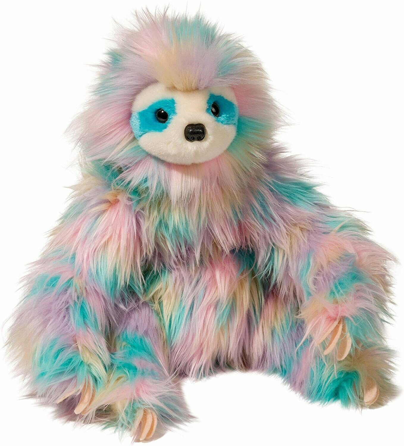 Misha Sloth Rainbow Fuzzle 12" Douglas stuffed animal plush toy pink purple 