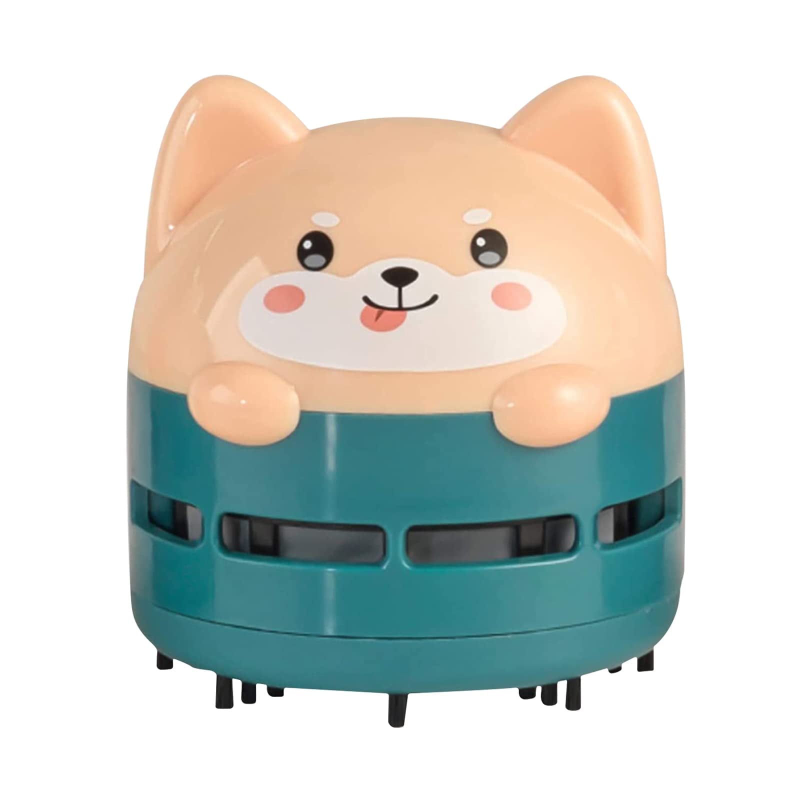 Mini Desktop Vacuum Cleaner Portable USB Vacuum Cleaner for Desktop Mini Cute Cartoon Desktop Duster Swivel Desk Vacuum Cleaner for Crumb Eraser (Green)