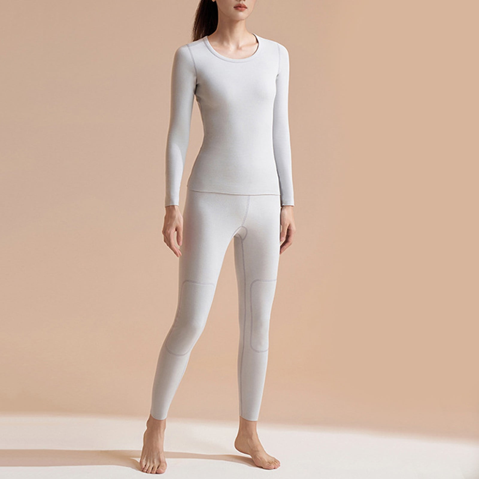 women's silk long underwear tops