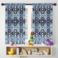 thumbnail image 5 of Blackout Kids Curtains,Blue Geometric Pattern Childrens Insulated Curtains Set Of 2,Bedroom Essentials,Toddler Room Decor 42x54in(106x137cm), 5 of 5