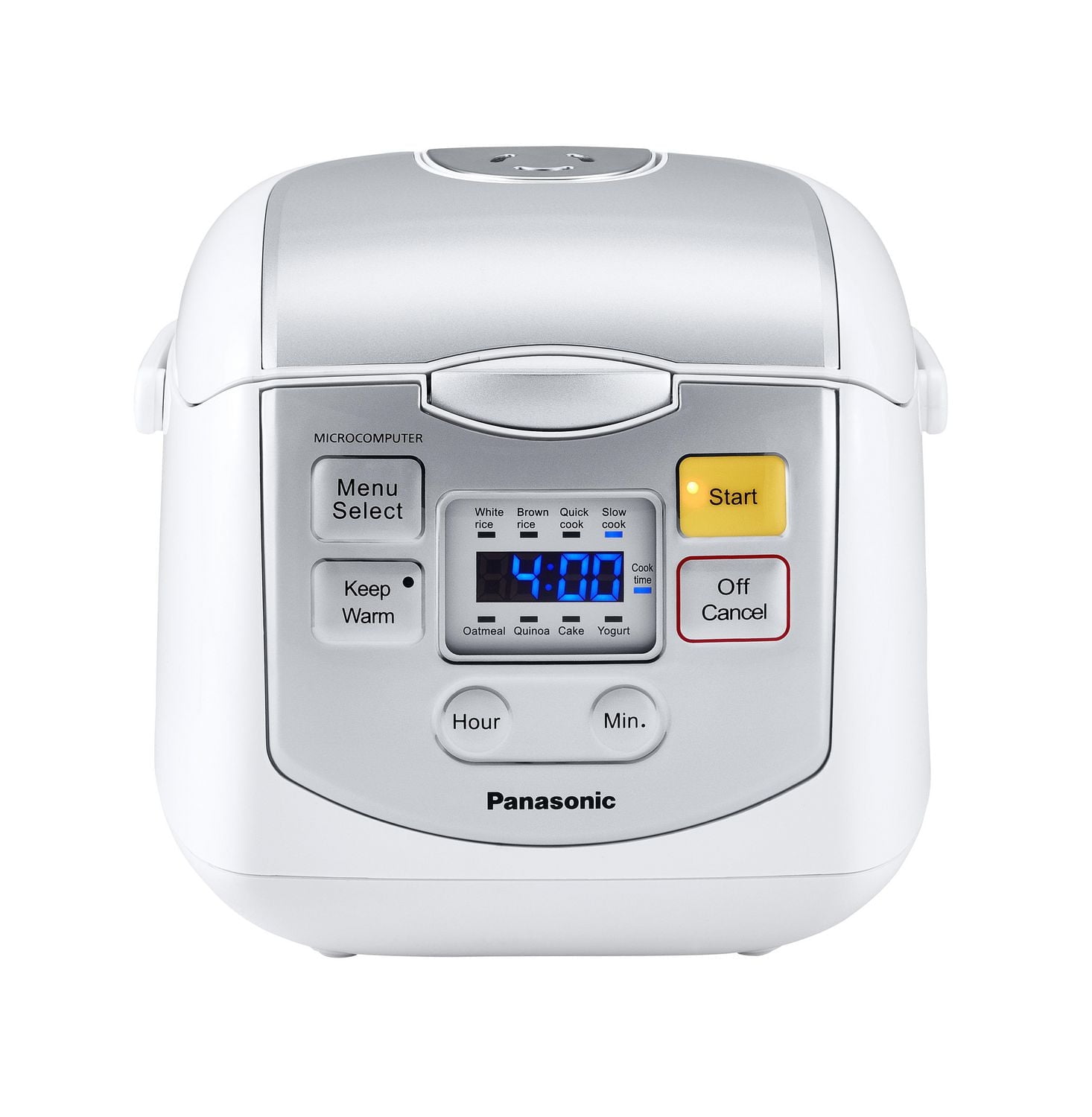 Panasonic SRZC075W Multi-Function Rice Cooker with 8 Auto Cook Programs and Keep Warm Function, White, 8 cups cooked/4 cups uncooked