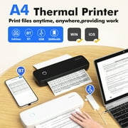 Bisofice Portable Printers Wireless for Travel, Bluetooth Thermal Printer Compatible with iOS, Android, Laptop, Inkless Mobile Printer for Office, Home, School