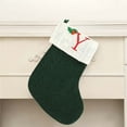 thumbnail image 2 of LanSuare Christmas Stockings Knit, 7.9Inch Initial Xmas Stockings, A-Z Dark Green Christmas Stocking with Letter Hanging Stockings for Family Christmas Decoration(Y), 2 of 4
