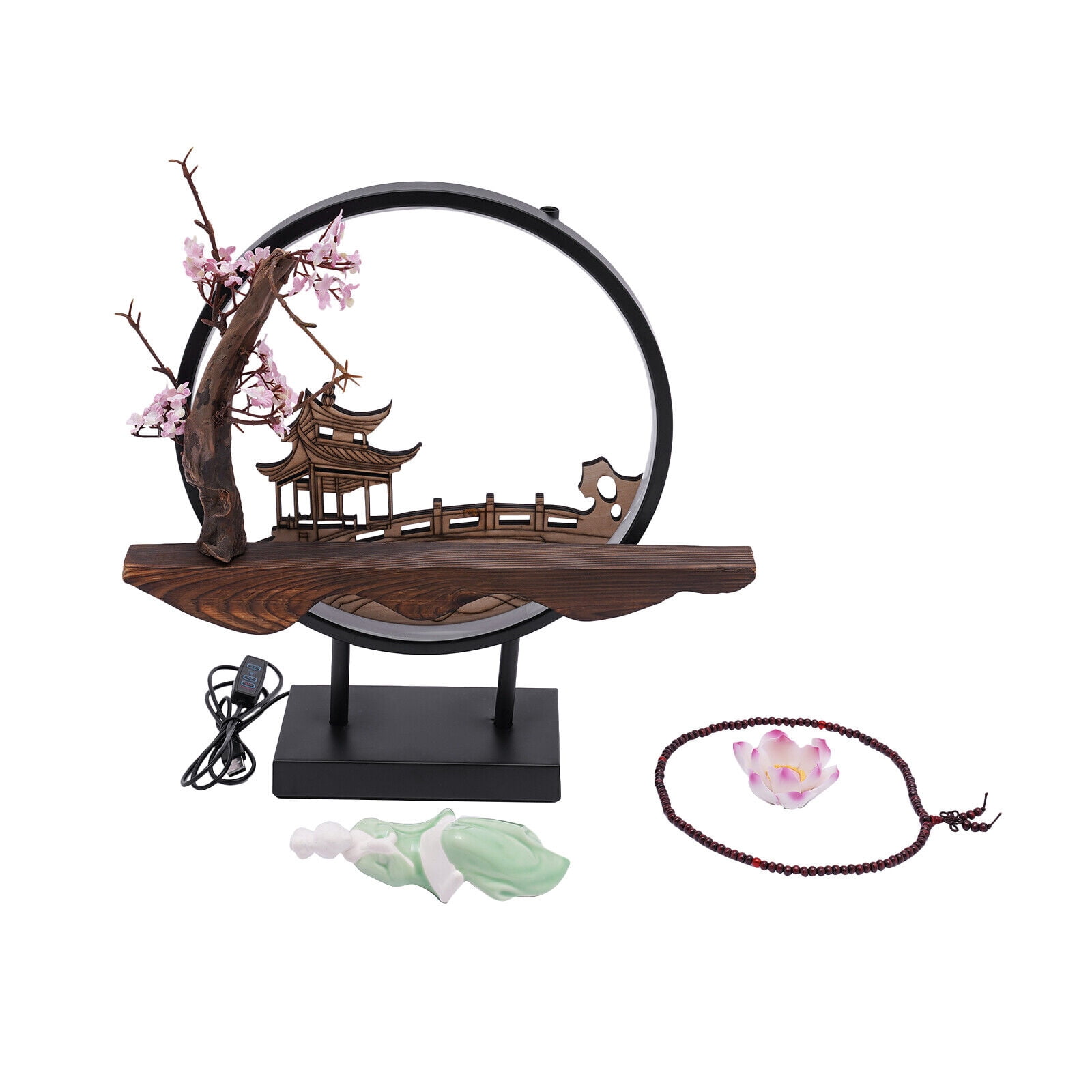3 Gears Smoke Incense Burner Ceramic Mountain Backflow Waterfall Handicraft Holder Gift
