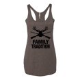thumbnail image 2 of Wild Bobby, Family Tradition Buck Hunting, Hunting, Women Tri-Blend Racerback Tank Top, Brown, Small, 2 of 4