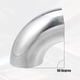 thumbnail image 5 of 2uds OD 2.01 Pulgadas 90 Grados Curva Escape Tubo Mandril Curva Codo, 5 of 7
