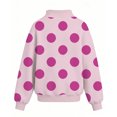 thumbnail image 4 of Abcomgle Sweatshirts for Girls 14-16 Oversized Polka Dot Long Sleeve Girls Pullover Sweatshirt Cotton Mock Neck Shirt for Teen Girls Drop Shoulder Fall Clothing for Teen Girls, 4 of 4
