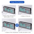 thumbnail image 2 of Mistaha Digital Mirror Alarm Clock 115 RGB 3 Time Displays Luminance Adjustment Daily Alarm Voice Control Weekend Alarm Snooze Function Thermometer Clock USB/Battery Power Supply LED Colorful Clock, 2 of 8