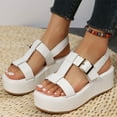 thumbnail image 5 of Platform Water Sandals for Women 2025 Chunky Wedge Open Toe Comfortable Waterproof Summer Walking Beach Vacation Dressy Trendy Shoes Resort Wear, 5 of 7