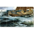thumbnail image 1 of Ceramic Tile Mural-Herbert James Draper Ships Tile Mural House Renovations Idea. 30" w x 18" h using (15) 6 x 6 ceramic tiles, 1 of 3