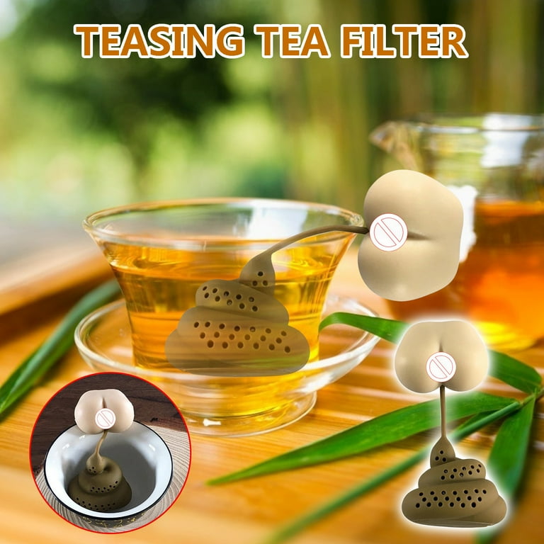 OAVQHLG3B Silicone Tea Infuser Funny Loose Leaf Tea Infuser Ball,Food Grade  Silicone Stool Shape Hot Tea Infuser Tea Strainer Ball Filter Kitchen  Gadgets 