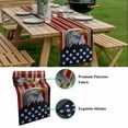 thumbnail image 5 of American Flag Table Runner - 72 Inch Long, Kitchen Dining Table Runner Dresser Scarves, Eagle Blue Red USA Flag Vintage Farmhouse Decor for Coffee Tables Wedding Party Banquet, 5 of 8
